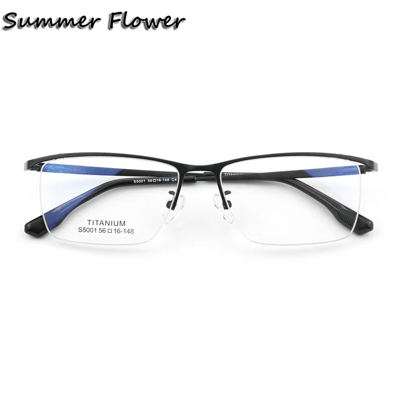 54mm Gentlemen Eyewear Semi Rim Half Frame Pure Titanium High End Optical Glasses Frame for Men Fashion Ultra Light Gafas
54mm Gentlemen Eyewear Semi Rim Half Frame Pure Titanium High End Optical Glasses Frame for Men Fashion Ultra Light Gafas