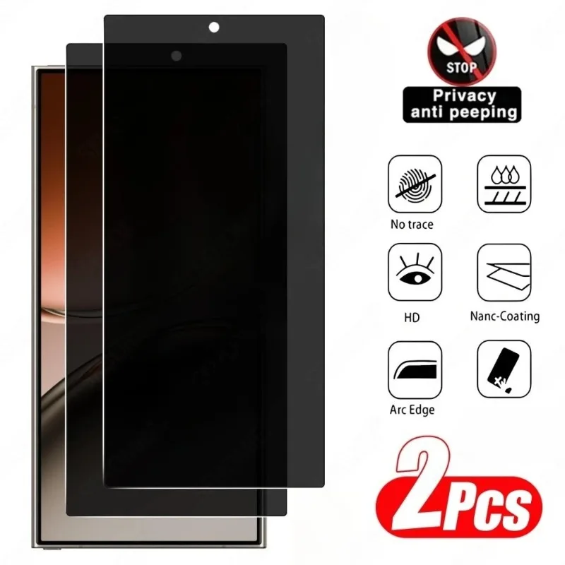 2Pcs Anti Spy Tempered Glass for Samsung Galaxy S26 S25 S24 Ultra S23 S22 S21 Plus S24 S25 FE Edge Full Cover Screen Protector
2Pcs Anti Spy Tempered Glass for Samsung Galaxy S26 S25 S24 Ultra S23 S22 S21 Plus S24 S25 FE Edge Full Cover Screen Protector