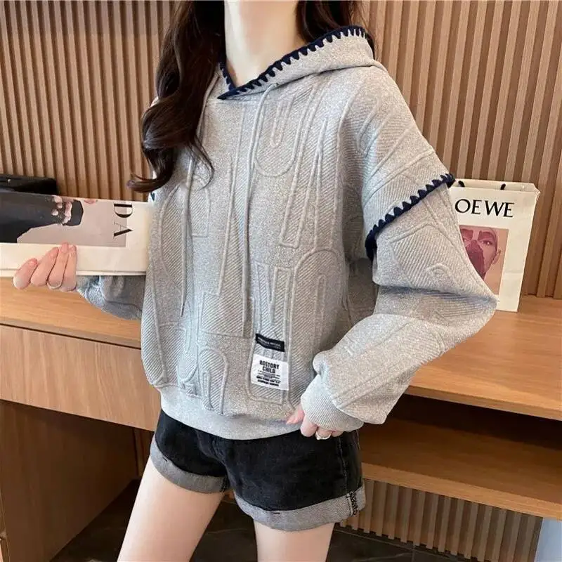 Весенне-осенние женские корейские модные уличные шикарные толстовки с капюшоном Y K с аппликацией, свободная толстовка с длинными рукавами, пуловеры, топы 
Весенне-осенние женские корейские модные уличные шикарные толстовки с капюшоном Y K с аппликацией, свободная толстовка с длинными рукавами, пуловеры, топы