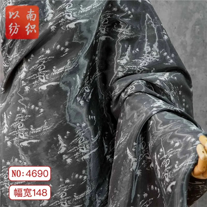 New style ink dress silk satin jacquard fabric Chinese vest fashion yarn-dyed decorative
New style ink dress silk satin jacquard fabric Chinese vest fashion yarn-dyed decorative