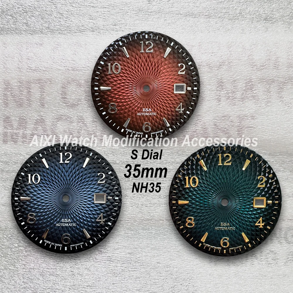 35mm S Logo Cocktail Dial Suitable For NH35/NH36 Movement High Quality Watch Modification Accessories Gradient Red/Green/Blue
35mm S Logo Cocktail Dial Suitable For NH35/NH36 Movement High Quality Watch Modification Accessories Gradient Red/Green/Blue