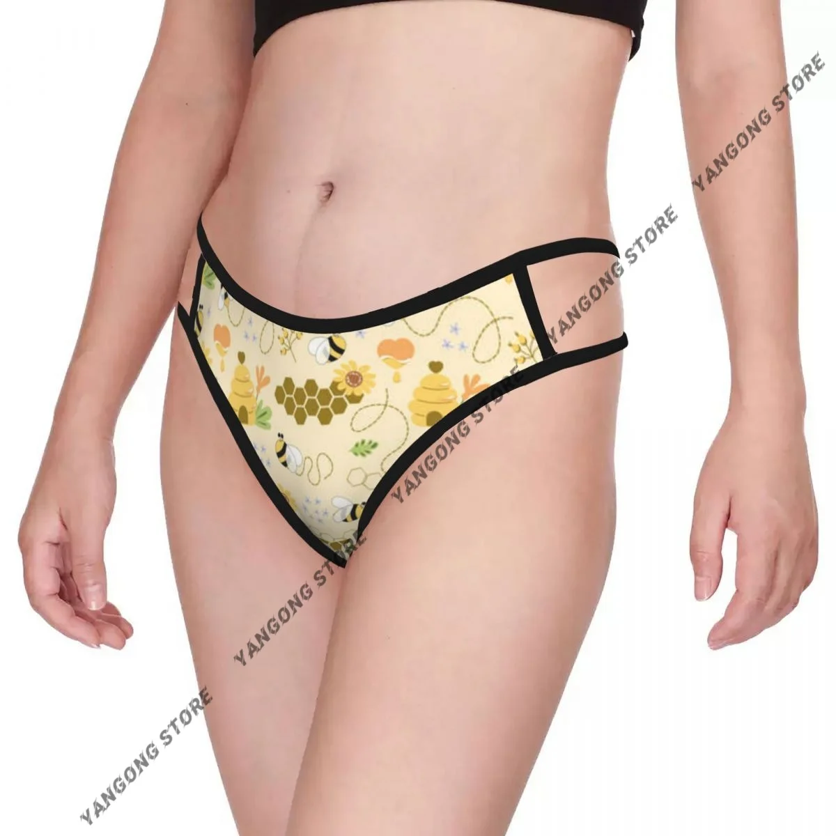 Women Low Waist Sexy G-string Underwear Sweet Honey Cute Bees Hive Flower Panties Thong Brief Breathable Lingerie
Women Low Waist Sexy G-string Underwear Sweet Honey Cute Bees Hive Flower Panties Thong Brief Breathable Lingerie