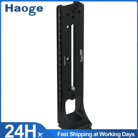 Haoge 200mm Dual Dovetails Nodal Slide Vertical Rail with 90 Degree Quick Release Dovetail Compatible with Arca-Swiss SUNWAYFOTO
