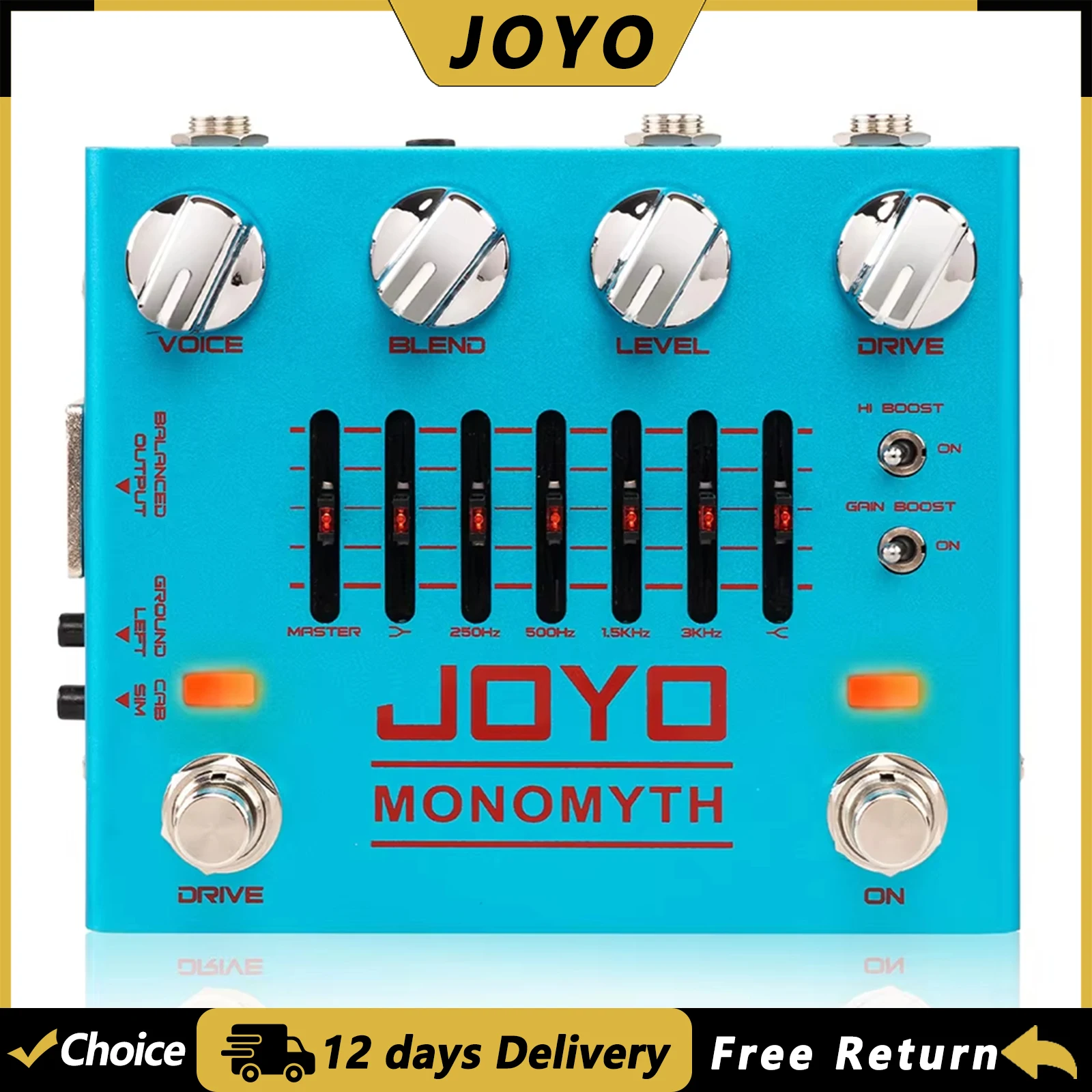 JOYO R-26 Monomyth Bass Preamp Electric Guitar Effect Pedal 6-band Graphic EQ Control Real Amplifier Tone Simulation Bass Pedal
JOYO R-26 Monomyth Bass Preamp Electric Guitar Effect Pedal 6-band Graphic EQ Control Real Amplifier Tone Simulation Bass Pedal