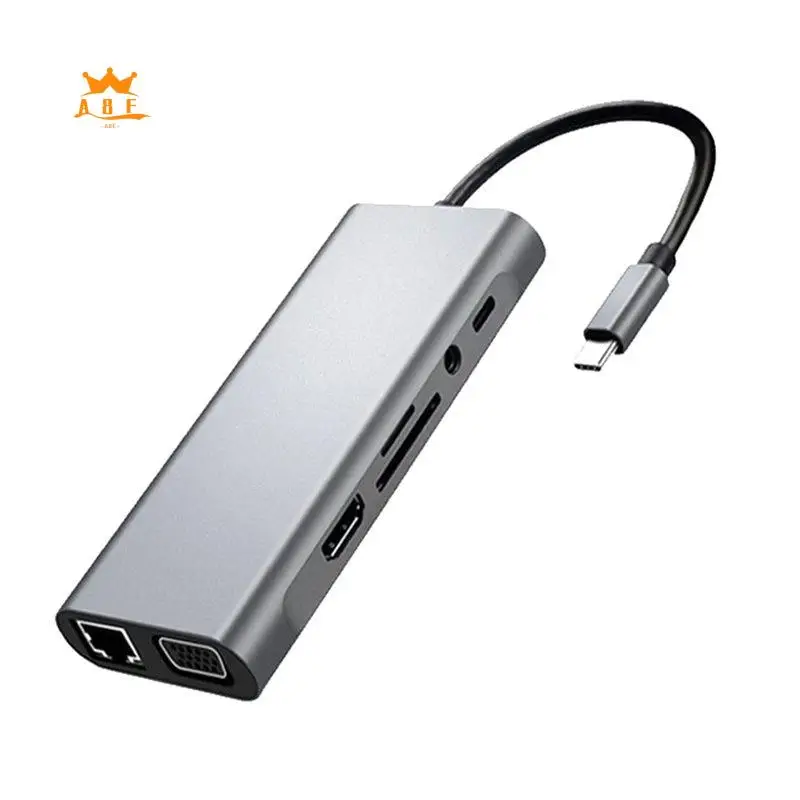 A08E-11-In-1 Docking Station (100Mbps Ethernet Port + VGA) 4K UHD+VGA+PD+USB+RJ45 Ethernet+SD/TF Card Reader+3.5Mm
A08E-11-In-1 Docking Station (100Mbps Ethernet Port + VGA) 4K UHD+VGA+PD+USB+RJ45 Ethernet+SD/TF Card Reader+3.5Mm