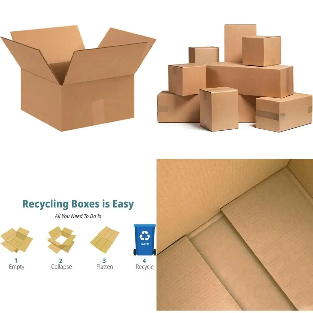 50-Pack 12x12x6 Inch Corrugated Cardboard Shipping Boxes for Packing, Mailing, and Moving - Durable Cube Cartons
50-Pack 12x12x6 Inch Corrugated Cardboard Shipping Boxes for Packing, Mailing, and Moving - Durable Cube Cartons
