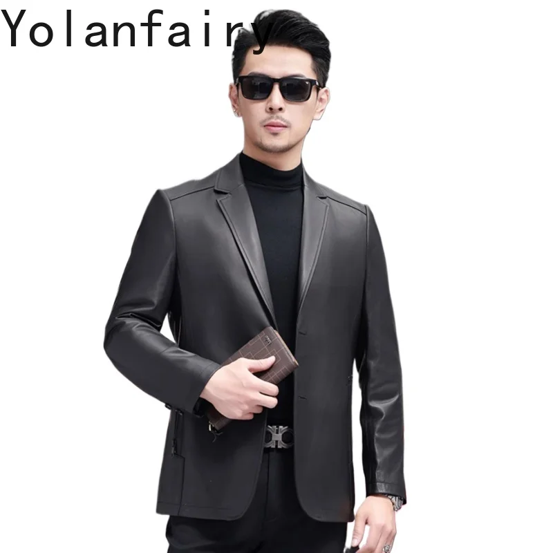 Tcyeek настоящий верхний слой из овчины осень-зима черный костюм с воротником мужская куртка из натуральной кожи Jaqueta De Couro Masculina 가죽자켓
Tcyeek настоящий верхний слой из овчины осень-зима черный костюм с воротником мужская куртка из натуральной кожи Jaqueta De Couro Masculina 가죽자켓