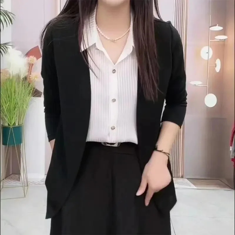 Поддельные рубашки из двух предметов, женские весенне-осенние 2023, новое пальто с воротником, куртка с длинными рукавами, женские топы в западном стиле
Поддельные рубашки из двух предметов, женские весенне-осенние 2023, новое пальто с воротником, куртка с длинными рукавами, женские топы в западном стиле