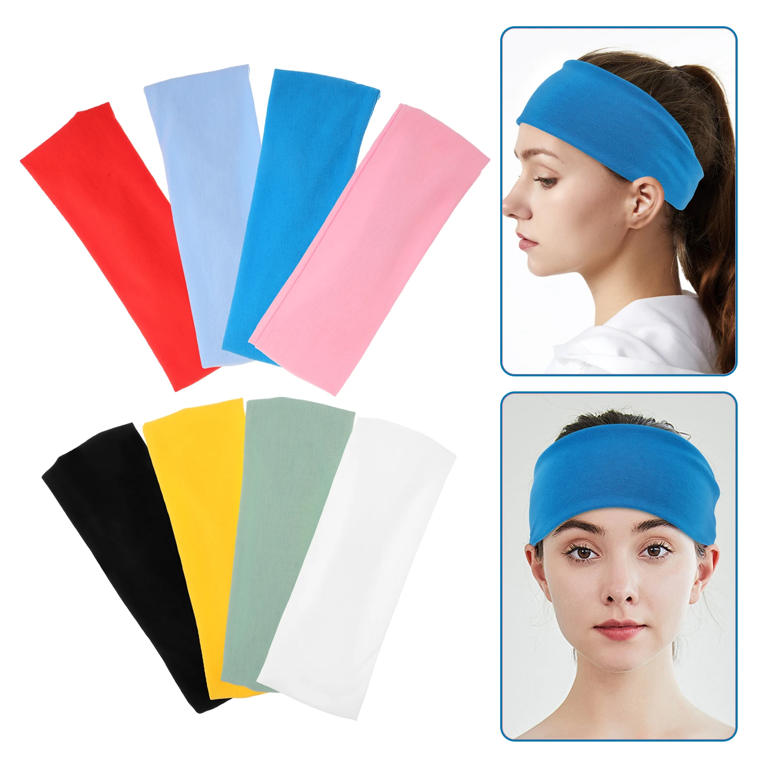 8 Pcs Yoga Sweatbands Women Workout Headbands Fitness Accessories Cotton Gym Elastic Hairbands Wide Edge Design
8 Pcs Yoga Sweatbands Women Workout Headbands Fitness Accessories Cotton Gym Elastic Hairbands Wide Edge Design