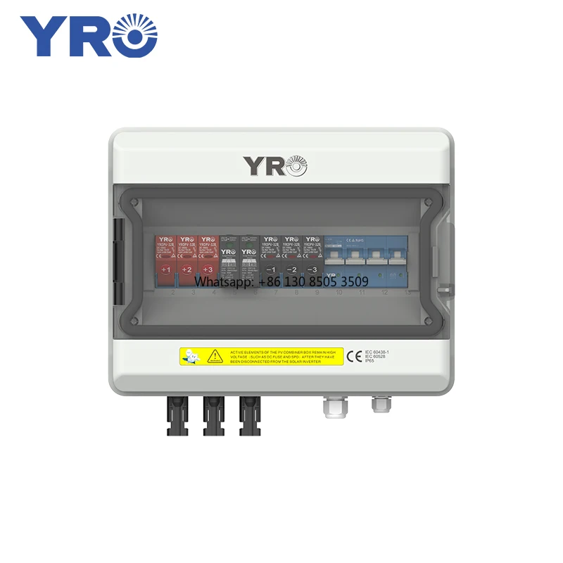 YRPVB-3/1 1000V PV Combiner Box 3 in 1 Out Electrical Equipment with DC MCB 32A Solar Panel Combiner Box Caja De Combiner
YRPVB-3/1 1000V PV Combiner Box 3 in 1 Out Electrical Equipment with DC MCB 32A Solar Panel Combiner Box Caja De Combiner