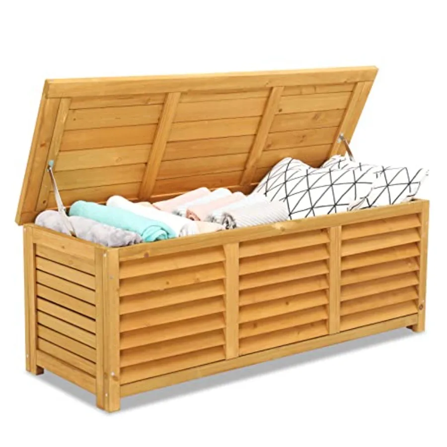 47 Gallon Wood Deck Box Outdoor Storage Box for Tools Cushions Patio Storage Bench Container for Backyard Porch Garden Natural
47 Gallon Wood Deck Box Outdoor Storage Box for Tools Cushions Patio Storage Bench Container for Backyard Porch Garden Natural