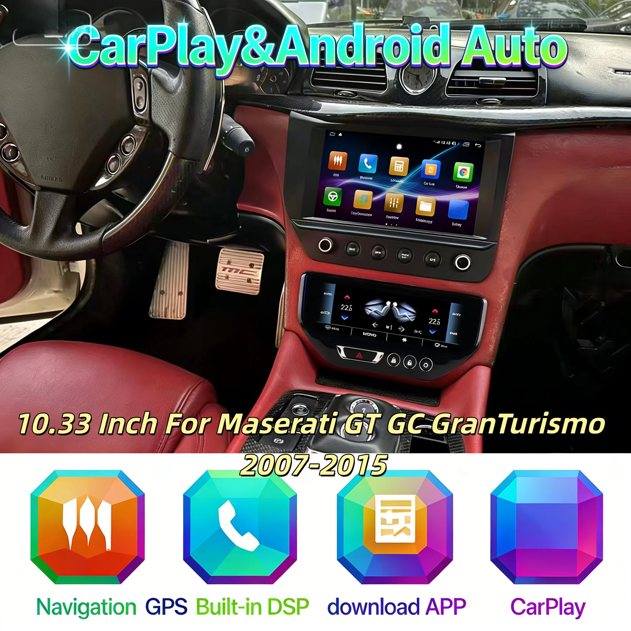 Multimedia Wireless CarPlay 4G Player For Maserati Gran Turismo GT GC 2007-2017 Andorid Auto Navigation Head Unit DSP GPS
Multimedia Wireless CarPlay 4G Player For Maserati Gran Turismo GT GC 2007-2017 Andorid Auto Navigation Head Unit DSP GPS