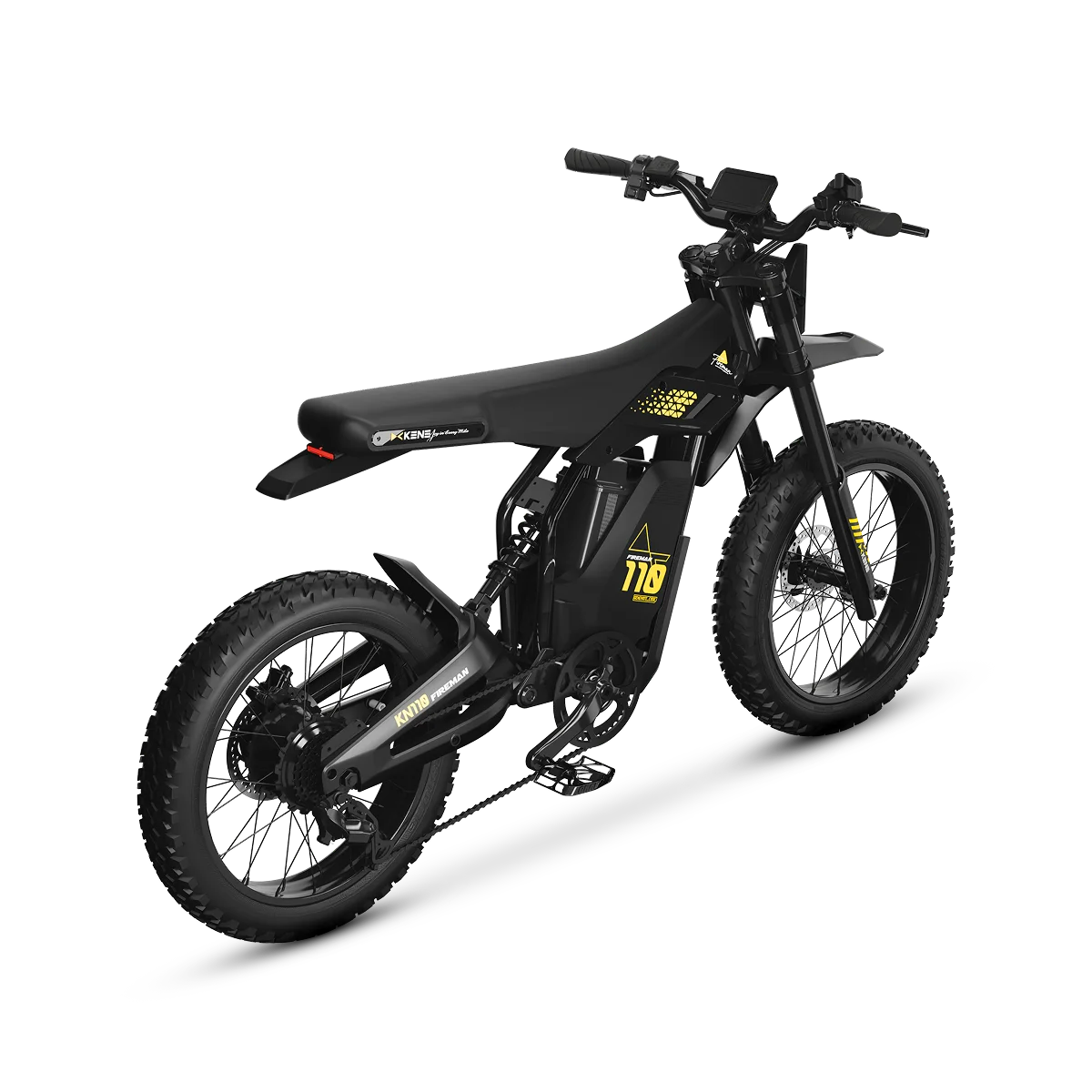 KENE KN110 PRO Fireman Adult Electric Bike 3000W Peak Power 48V 30Ah Lithium Battery 39mph Max Speed 30 Miles Range High Carbon Steel Frame Full Suspension Hydraulic Disc Brake 20 x 4.0 Fat Tire HD LCD Display 114lbs Lightweight E-bike
KENE KN110 PRO Fireman Adult Electric Bike 3000W Peak Power 48V 30Ah Lithium Battery 39mph Max Speed 30 Miles Range High Carbon Steel Frame Full Suspension Hydraulic Disc Brake 20 x 4.0 Fat Tire HD LCD Display 114lbs Lightweight E-bike