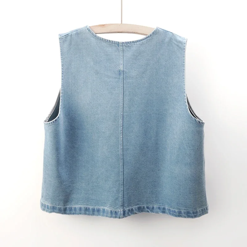 Summer Korean O Neck Denim Vest Cardigan Waistcoat Casual Coat Vintage Blue Loose Short Sleeveless Jacket Jeans Vests Female
Summer Korean O Neck Denim Vest Cardigan Waistcoat Casual Coat Vintage Blue Loose Short Sleeveless Jacket Jeans Vests Female