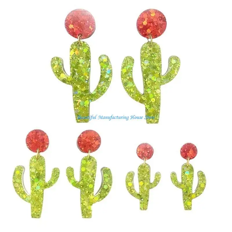 E56A DIY Earrings Silicone Mold Ear Pendant Crystal Epoxy Resin Mould Cactus Keychain
E56A DIY Earrings Silicone Mold Ear Pendant Crystal Epoxy Resin Mould Cactus Keychain