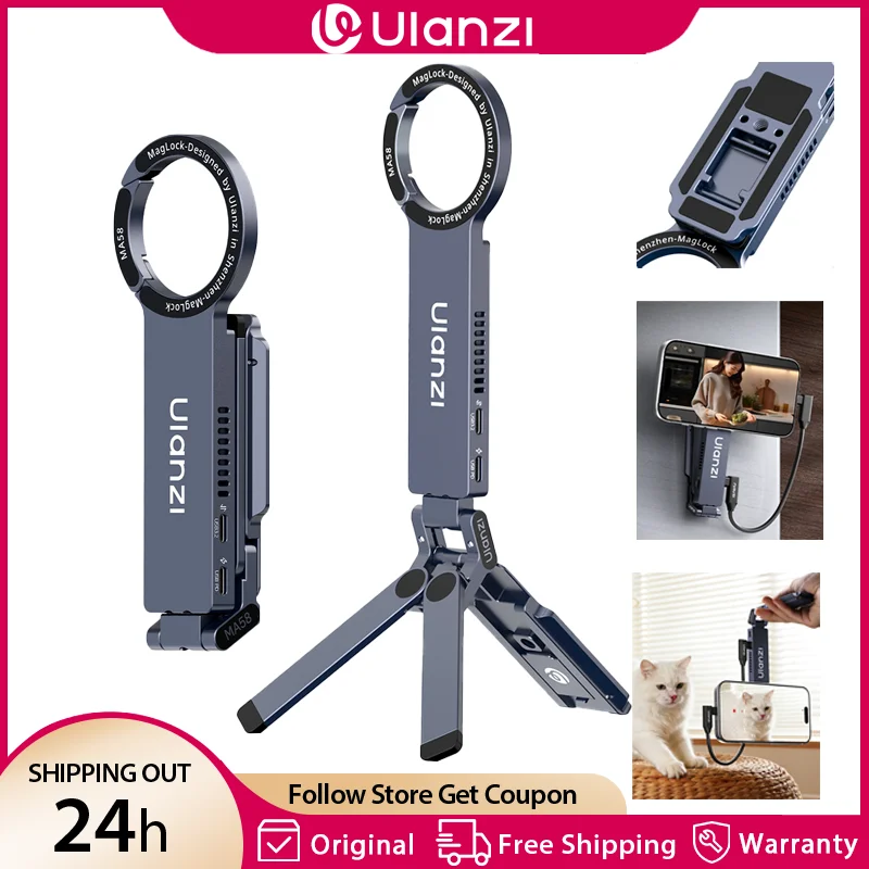 Ulanzi MA58 2-в-1 подставка для телефона с MagLock и корпусом для SSD USB 3.2 Gen 10 Гбит/с, держатель для штатива с винтом 1/4 дюйма и крючком для видеоблогов
Ulanzi MA58 2-в-1 подставка для телефона с MagLock и корпусом для SSD USB 3.2 Gen 10 Гбит/с, держатель для штатива с винтом 1/4 дюйма и крючком для видеоблогов