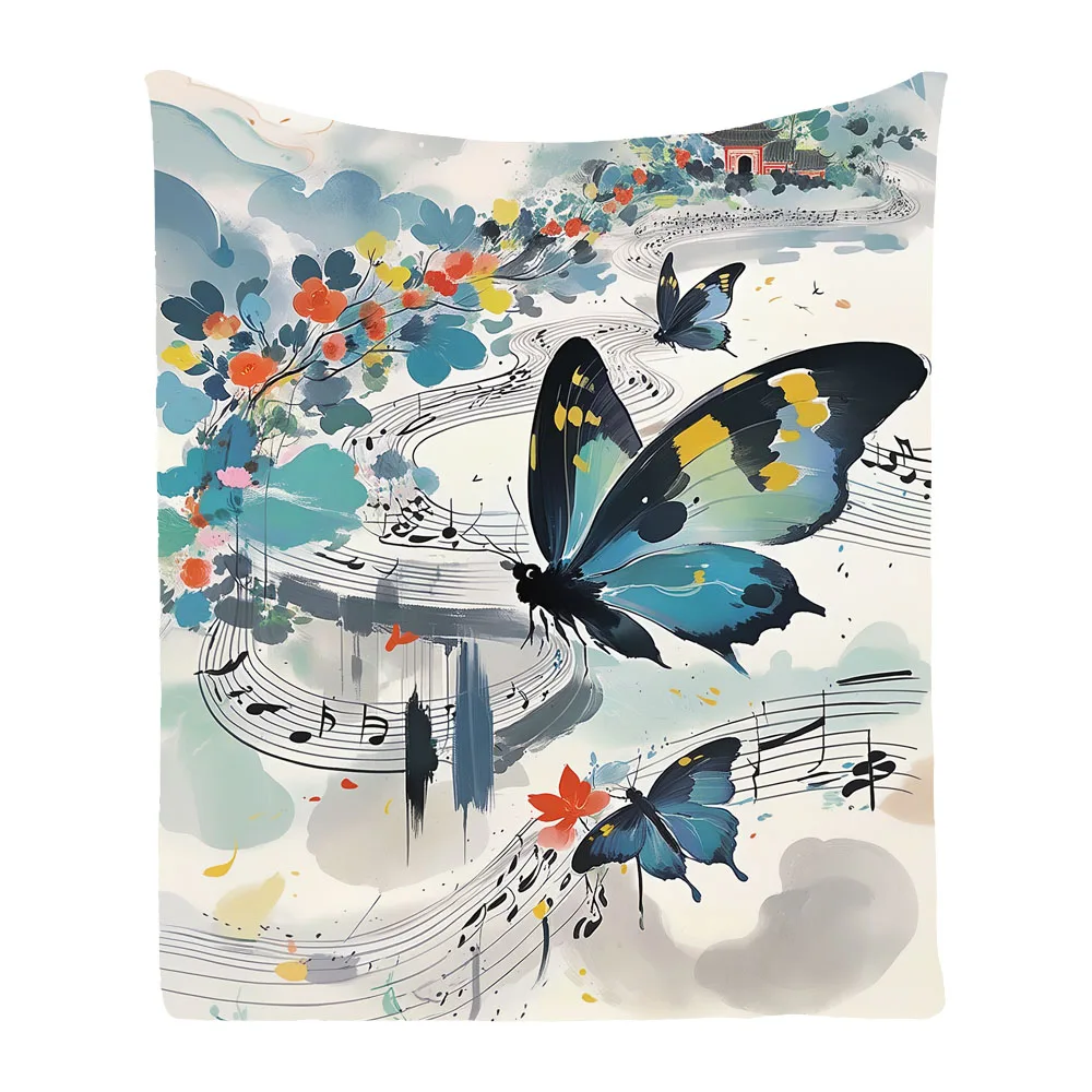 Butterfly Musical Notes Flannel Bedspread Couch Sofa Throw Blanket Holiday Christmas Xmas Birthday Gift Drop Shipping
Butterfly Musical Notes Flannel Bedspread Couch Sofa Throw Blanket Holiday Christmas Xmas Birthday Gift Drop Shipping