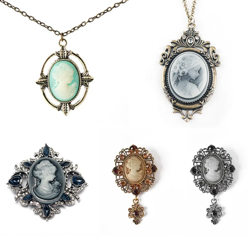 Victorian Crystal Rhinestones Cameo Vintage Brooches For Women Queen's Cameo Beauty Head Brooch Pin Clothing Accessor
Victorian Crystal Rhinestones Cameo Vintage Brooches For Women Queen's Cameo Beauty Head Brooch Pin Clothing Accessor