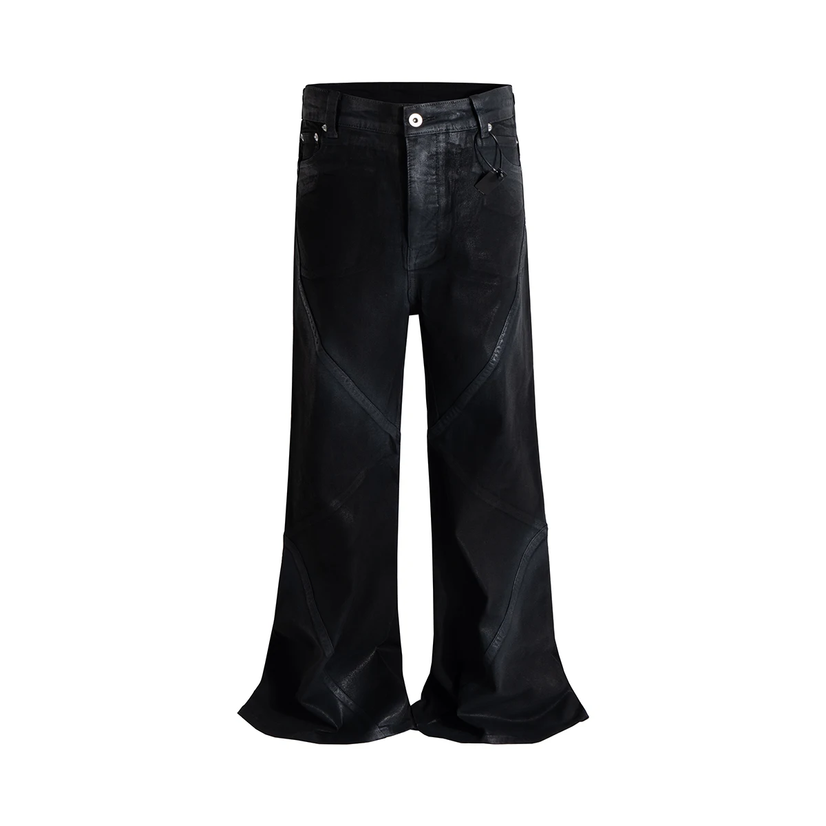 Ro Ribbons Brush Wax Coated Elastic Flared Jeans for Men Straight Black Washed Vintage Baggy Denim Trousers Oversized Boot Cut
Ro Ribbons Brush Wax Coated Elastic Flared Jeans for Men Straight Black Washed Vintage Baggy Denim Trousers Oversized Boot Cut