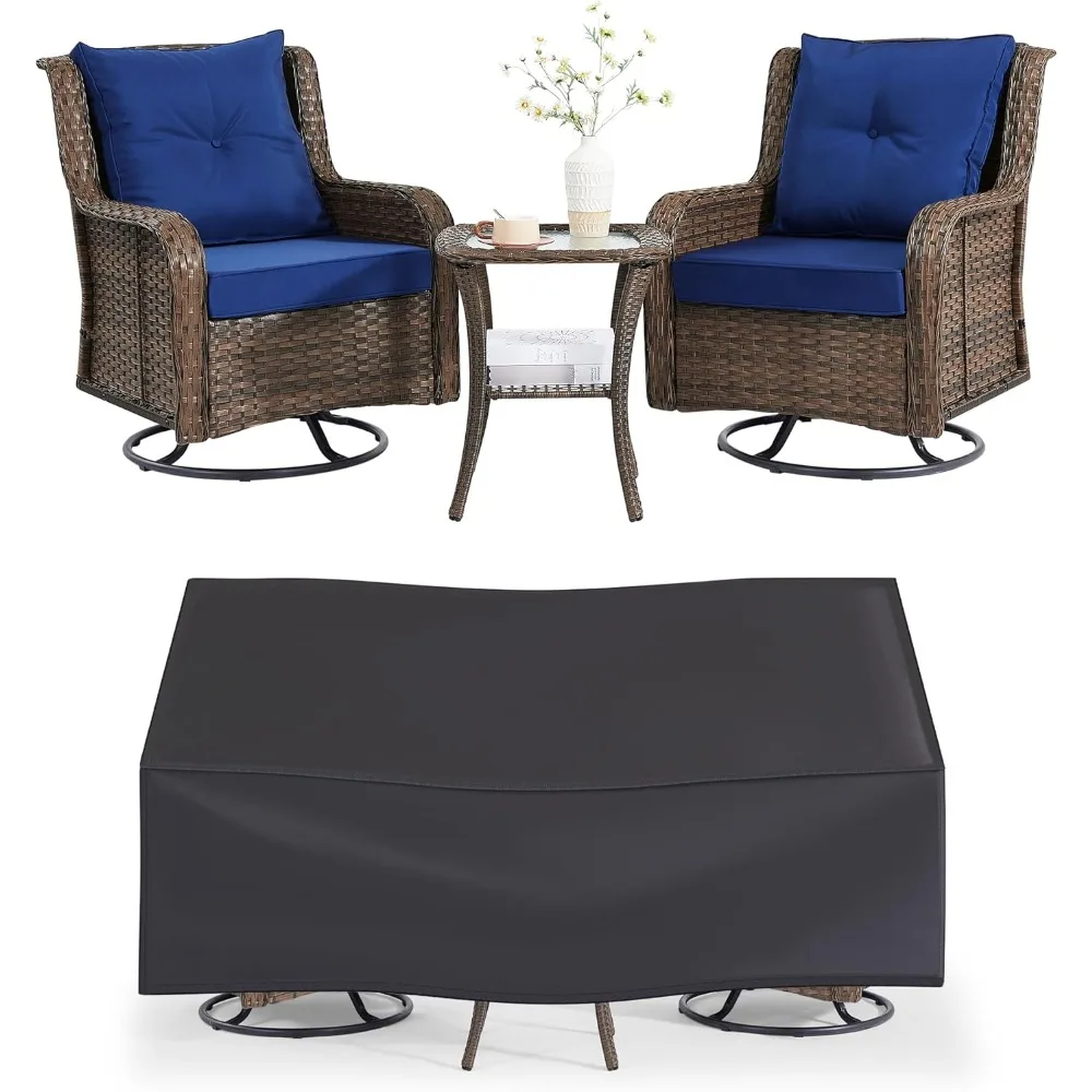 Patio Furniture Sets, 3 Pieces Wicker Outdoor Furniture - 360 Degree Swivel Rocking Chairs and Rattan Side Table for Garden,Porc
Patio Furniture Sets, 3 Pieces Wicker Outdoor Furniture - 360 Degree Swivel Rocking Chairs and Rattan Side Table for Garden,Porc