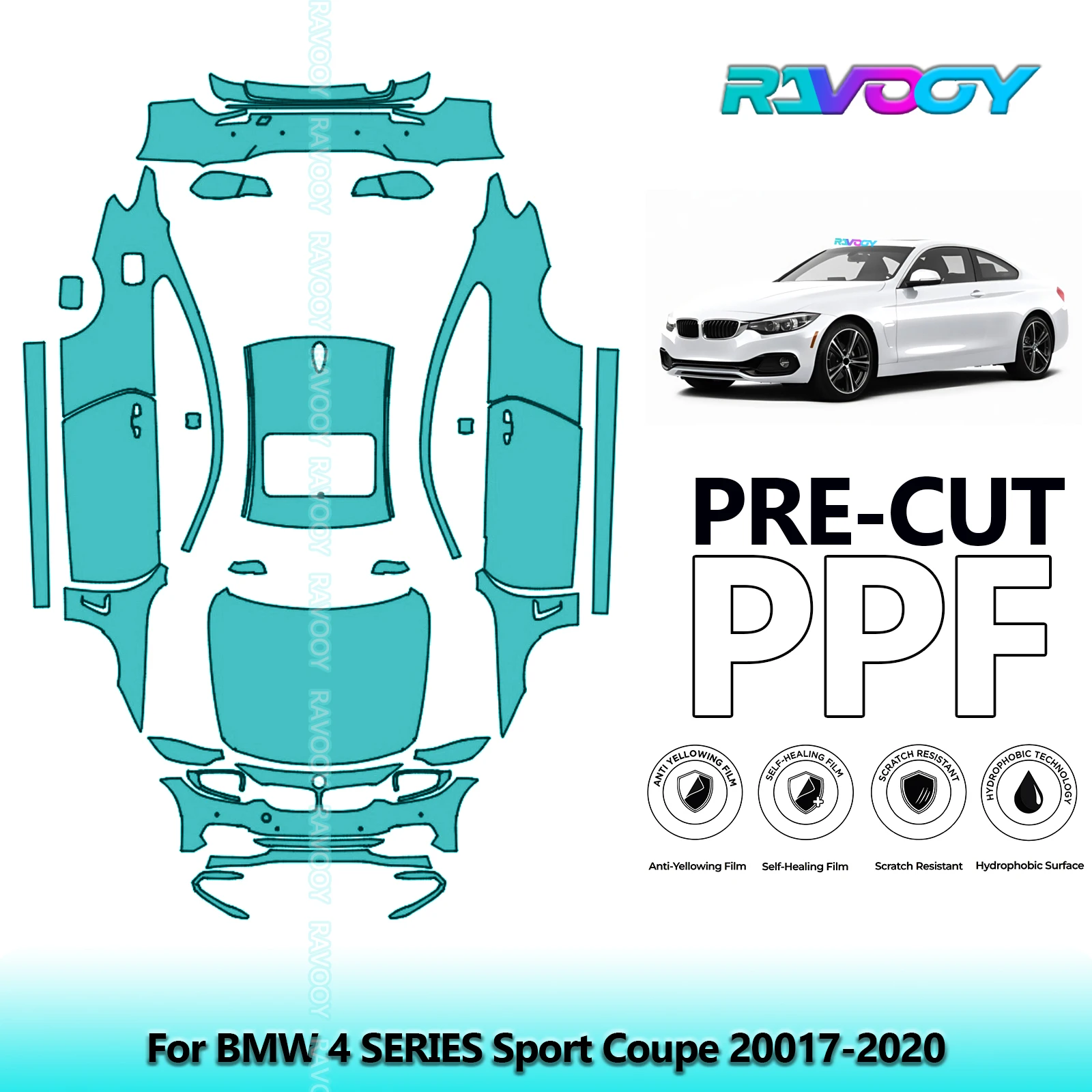 Precut PPF Paint Protection Film Full Vehicle For BMW 4 SERIES Sport Coupe 20017-2020
Precut PPF Paint Protection Film Full Vehicle For BMW 4 SERIES Sport Coupe 20017-2020