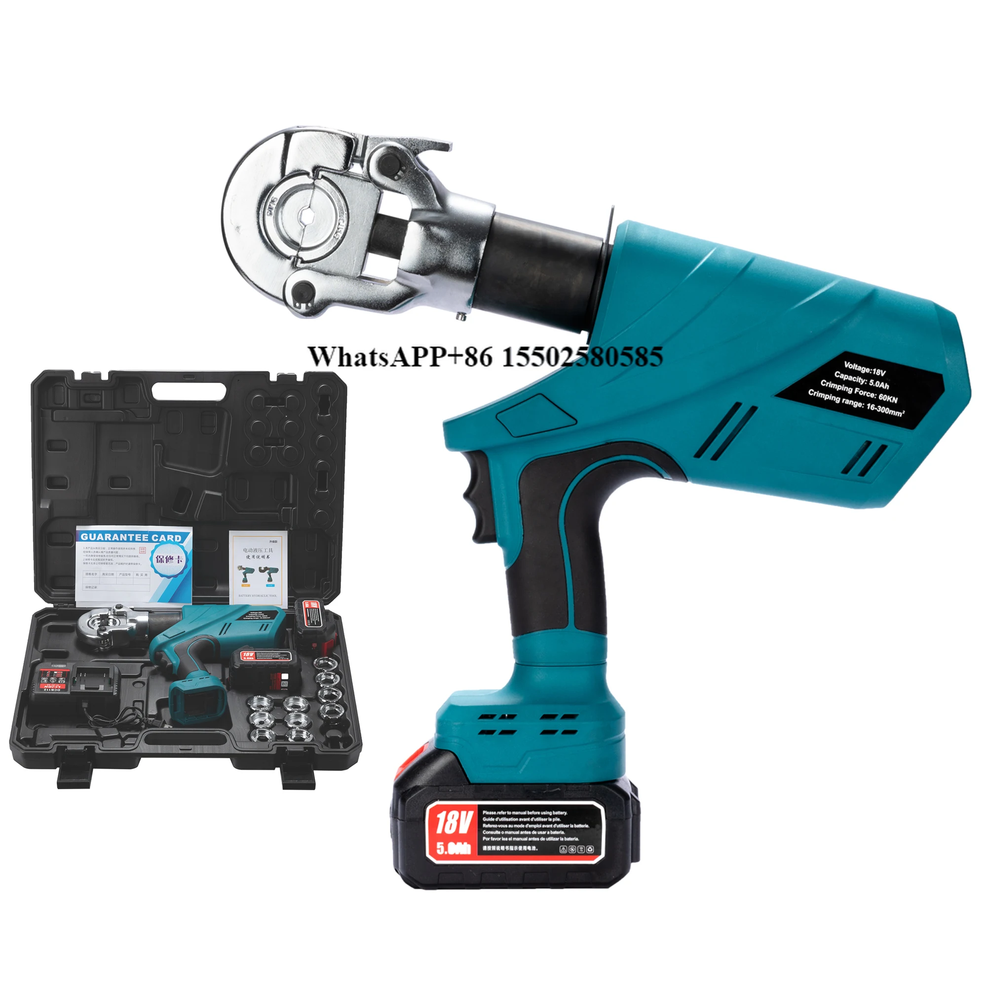 EB-300 Rechargeable Battery Crimping Plier Hydraulic Pressing Tools for 10-300mm² Terminal Cable Lugs Power Tools
EB-300 Rechargeable Battery Crimping Plier Hydraulic Pressing Tools for 10-300mm² Terminal Cable Lugs Power Tools
