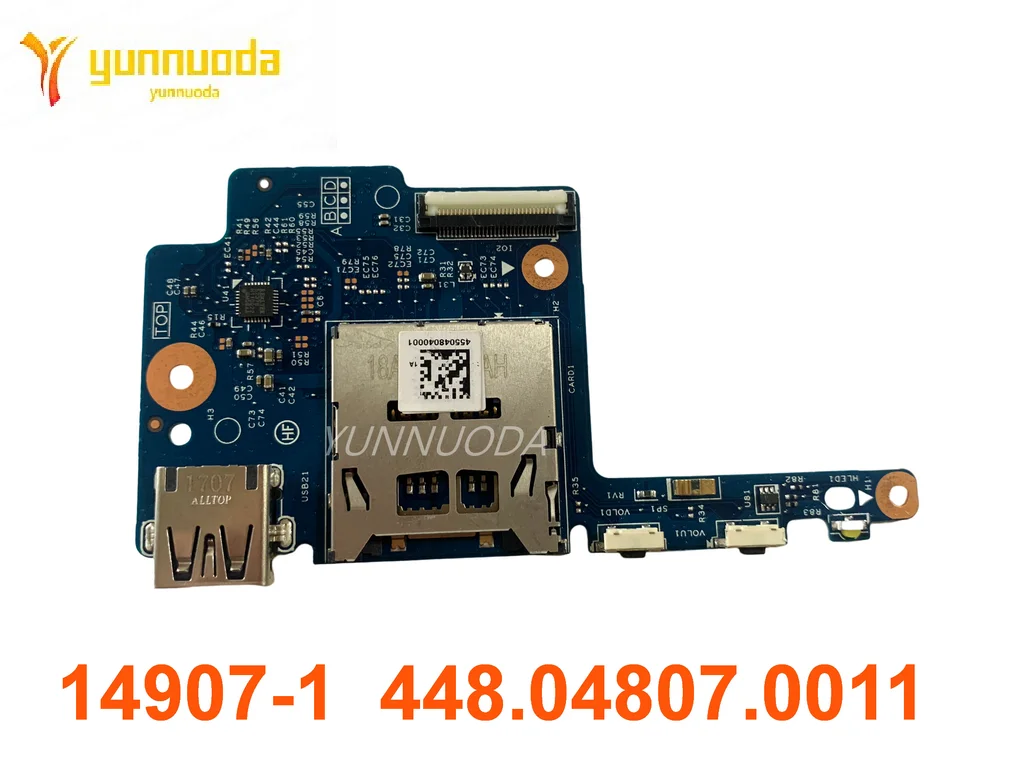 Оригинальная плата чтения карт памяти USB SD для HP Pavilion X360 15-bk 14907-1 448.04807.0011, протестирована, хорошая, бесплатная доставка
Оригинальная плата чтения карт памяти USB SD для HP Pavilion X360 15-bk 14907-1 448.04807.0011, протестирована, хорошая, бесплатная доставка