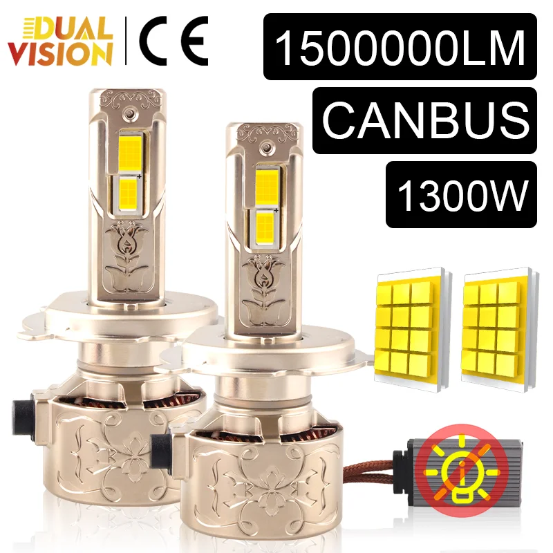 Dualvision 1300W H7 Led Headlights Canbus Led H4 H1 H11 HB3 9005 HB4 9006 H8 H9 9012 HIR2 Copper Tube 12V 2x Fog Lamp Automobile
Dualvision 1300W H7 Led Headlights Canbus Led H4 H1 H11 HB3 9005 HB4 9006 H8 H9 9012 HIR2 Copper Tube 12V 2x Fog Lamp Automobile