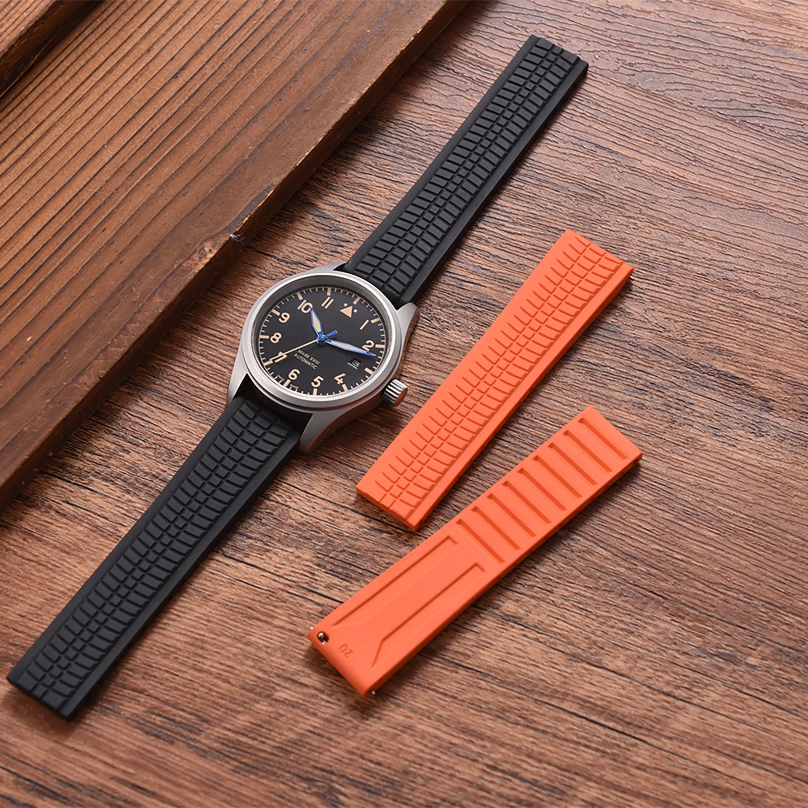 CTS FKM Rubber Watch Band 20mm 22mm 24mm Quick Release Butterfly Buckle For Patek PhilippeCustom Cut to Size Durable Strap
CTS FKM Rubber Watch Band 20mm 22mm 24mm Quick Release Butterfly Buckle For Patek PhilippeCustom Cut to Size Durable Strap