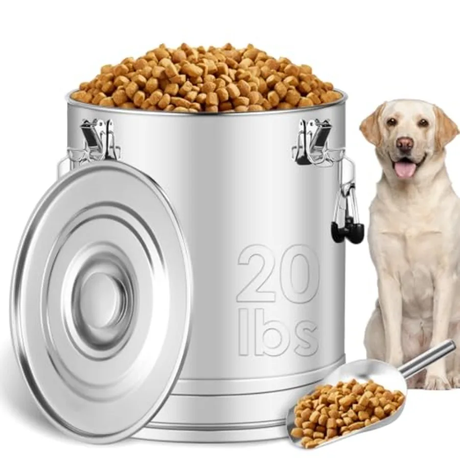 Stainless Steel Dog Food Storage Container20LB/25LB Airtight Dog Food Storage Container with Lid to Keep Fresh Easy Clean Large
Stainless Steel Dog Food Storage Container20LB/25LB Airtight Dog Food Storage Container with Lid to Keep Fresh Easy Clean Large