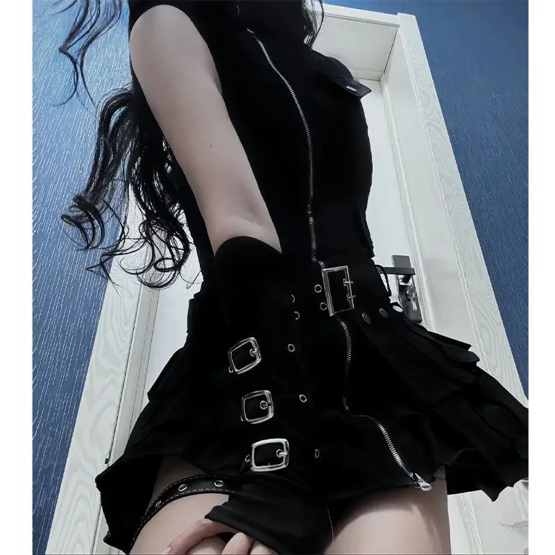 Women Sleeveless Black Dress Платье Punk Gothic Gyaru Acubi Alt Subcultural American Streetwear Grunge Tunic Vintage Dress
Women Sleeveless Black Dress Платье Punk Gothic Gyaru Acubi Alt Subcultural American Streetwear Grunge Tunic Vintage Dress