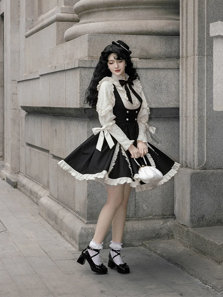 Withpuji Cla Lace Patchwork Shirt With Chest Support And Shoulder Strap Sk Spring Lolita Set Retro Fashion Casual Dress
Withpuji Cla Lace Patchwork Shirt With Chest Support And Shoulder Strap Sk Spring Lolita Set Retro Fashion Casual Dress