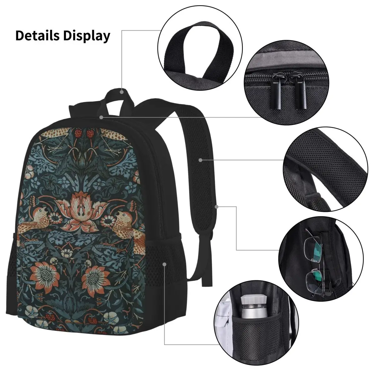 Strawberry Thief Backpacks Boys Girls Bookbag Students School Bags Kids Rucksack Lunch Bag Pen Bag Three-Piece Set
Strawberry Thief Backpacks Boys Girls Bookbag Students School Bags Kids Rucksack Lunch Bag Pen Bag Three-Piece Set