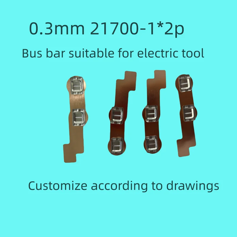 21700-1*2P Power Tool Copper Busbar 0.3mm Customized 5S2P Terminal Tabs 100PCS According To The Drawing Easy To Weld
21700-1*2P Power Tool Copper Busbar 0.3mm Customized 5S2P Terminal Tabs 100PCS According To The Drawing Easy To Weld