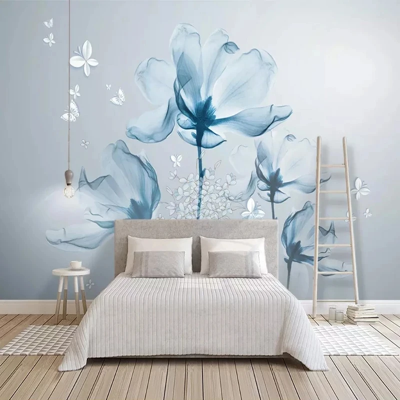 Customized Modern Abstract blue Flower Wallpaper 3D Mural butterfly Living room sofa TV background wall bedroom restaurant study
Customized Modern Abstract blue Flower Wallpaper 3D Mural butterfly Living room sofa TV background wall bedroom restaurant study