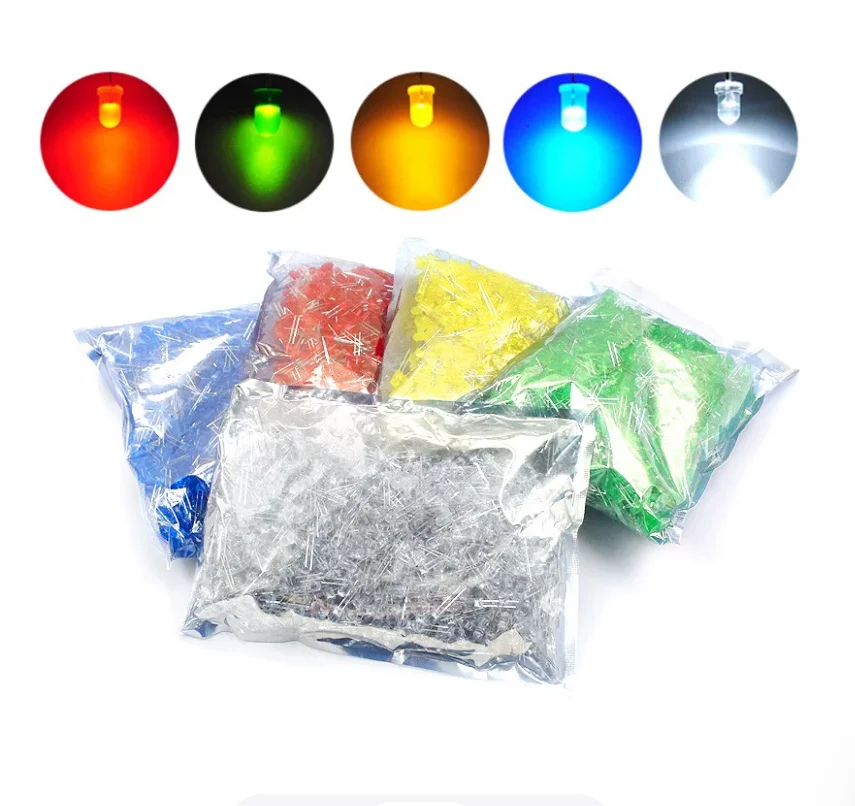 5*100PCS=500Pcs LED Diode Kit F3 F5 5 Values Assorted Assortment Set Diy Kits 3MM 5MM Mixed Color Red Green Yellow Blue White
5*100PCS=500Pcs LED Diode Kit F3 F5 5 Values Assorted Assortment Set Diy Kits 3MM 5MM Mixed Color Red Green Yellow Blue White