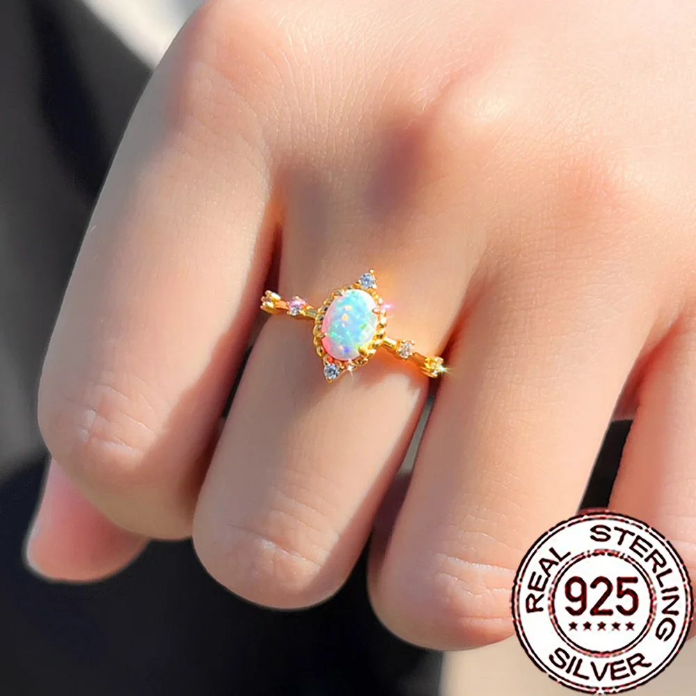 CWWZircons S925 Sterling Silver Gorgeous White Mystical Opal Gold Color Rings for Women CZ Wedding Engagement Fine Jewelry SR075
CWWZircons S925 Sterling Silver Gorgeous White Mystical Opal Gold Color Rings for Women CZ Wedding Engagement Fine Jewelry SR075