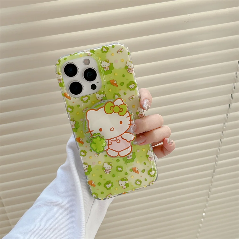 Spring Day Green leaf Hello Kitty Magnetic Bracket Magsafe Wireless Charge Phone Case For iPhone 16 15 14 13 Pro Max Hard Cover
Spring Day Green leaf Hello Kitty Magnetic Bracket Magsafe Wireless Charge Phone Case For iPhone 16 15 14 13 Pro Max Hard Cover