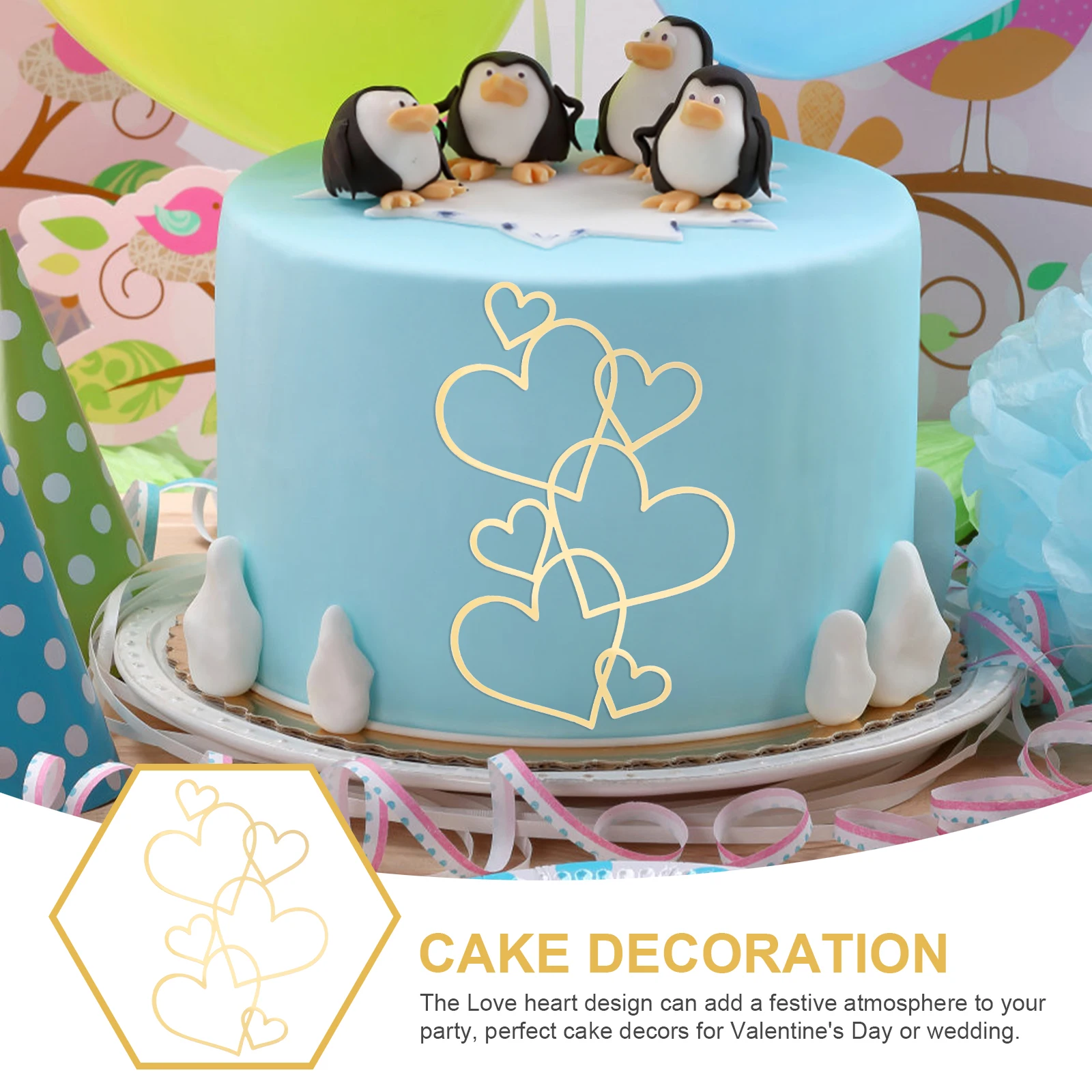 6pcs Heart Cake Decoration Toppers Golden Acrylic Wedding Valentines Day Party Supplies Decorative Inserts Cupcake 
6pcs Heart Cake Decoration Toppers Golden Acrylic Wedding Valentines Day Party Supplies Decorative Inserts Cupcake