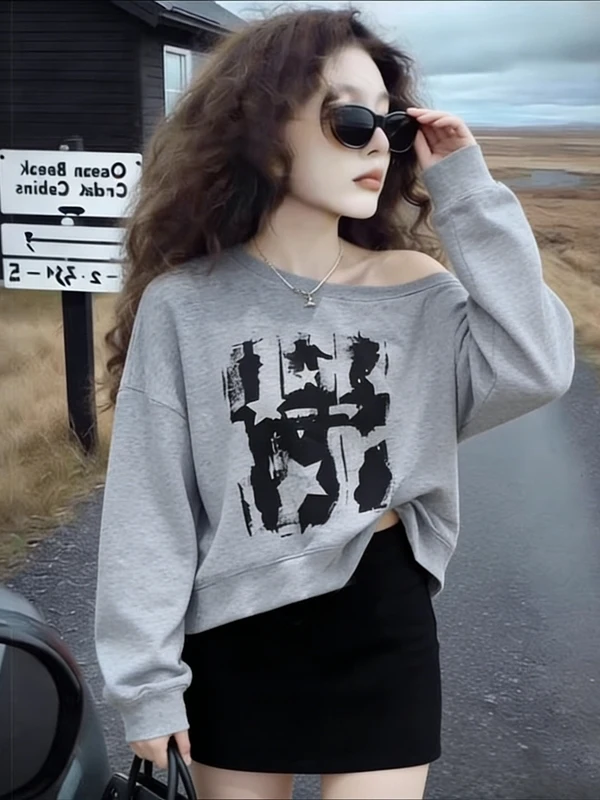 Свободный удлиненный свитшот с принтом для женщин больших размеров, весенняя новинка, в корейском стиле, повседневный, удобный топ
Свободный удлиненный свитшот с принтом для женщин больших размеров, весенняя новинка, в корейском стиле, повседневный, удобный топ