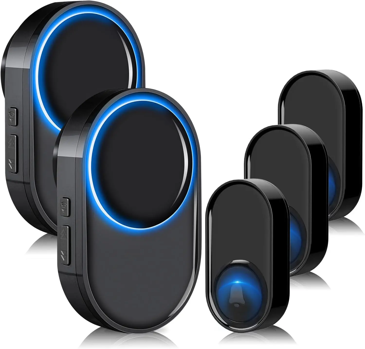 Беспроводной дверной звонок с 3 кнопками, 2 приемниками, радиусом действия 1300 футов, 58 мелодиями и светодиодной подсветкой
Беспроводной дверной звонок с 3 кнопками, 2 приемниками, радиусом действия 1300 футов, 58 мелодиями и светодиодной подсветкой