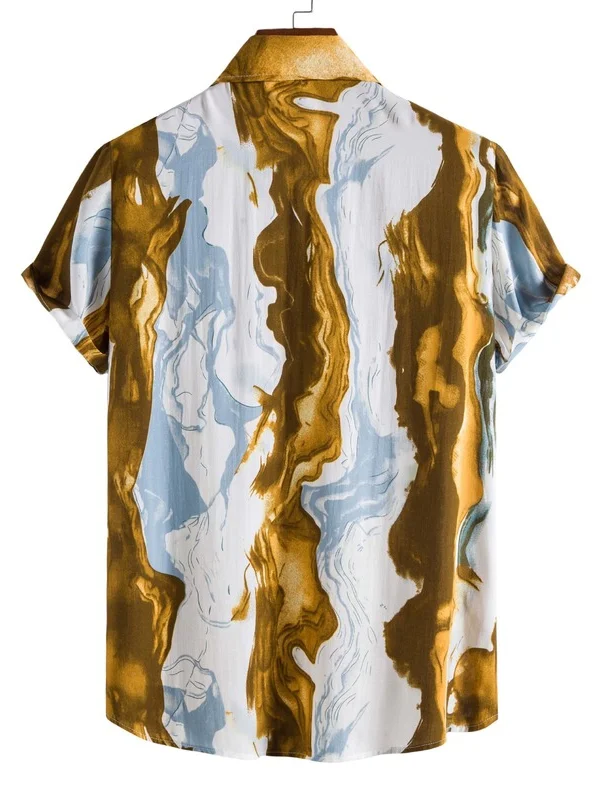 Водная краска тушью с принтом ort Sve Мужская irt Свободная посадка Youth Faion Летняя повседневная смесь хлопка и полиэстера irt 
Водная краска тушью с принтом ort Sve Мужская irt Свободная посадка Youth Faion Летняя повседневная смесь хлопка и полиэстера irt