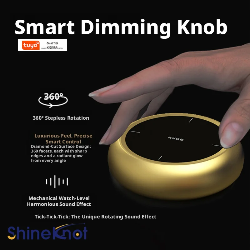 Shineknot Tuya Zigbee Smart Switch Metal Remote Control Dimming Color Mixing Music Curtains Wireless Bluetooth Mesh Knob
Shineknot Tuya Zigbee Smart Switch Metal Remote Control Dimming Color Mixing Music Curtains Wireless Bluetooth Mesh Knob