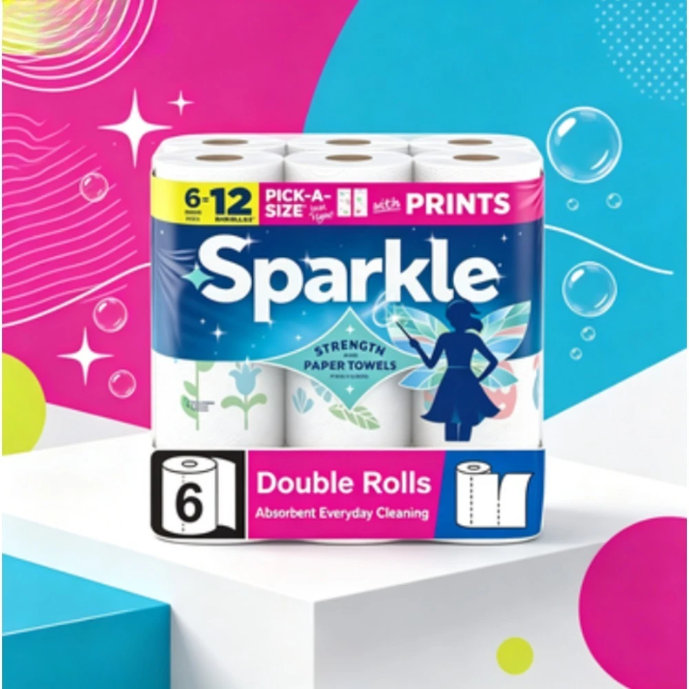 Sparkle Pick-A-Size Paper Towels, Multi-Color, 6 Double Rolls, 110 Sheets per Roll, Highly Absorbent Custom-Size Towels Perfect for wiping kitchen spills, household messes and versatile everyday cleaning jobs
Sparkle Pick-A-Size Paper Towels, Multi-Color, 6 Double Rolls, 110 Sheets per Roll, Highly Absorbent Custom-Size Towels Perfect for wiping kitchen spills, household messes and versatile everyday cleaning jobs