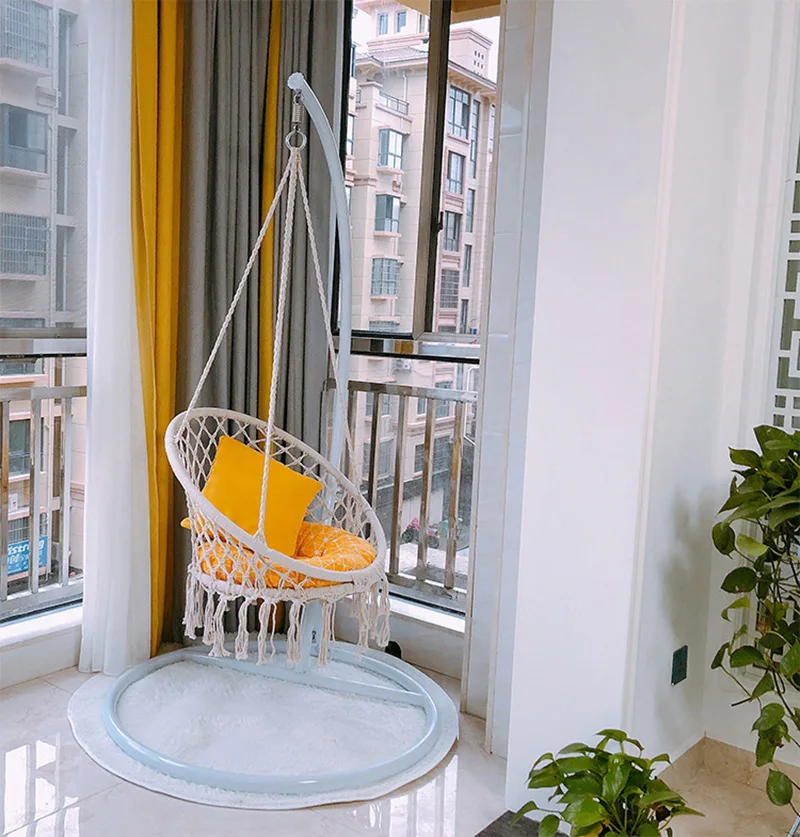 Hand Woven Macrame Swing Chair Hammock Outdoor Y-Stop Rope Chair for Patio Deck Garden Home Bedroom Indoor Relaxation
Hand Woven Macrame Swing Chair Hammock Outdoor Y-Stop Rope Chair for Patio Deck Garden Home Bedroom Indoor Relaxation