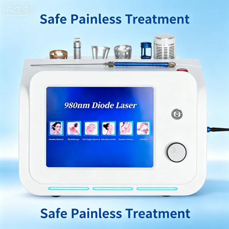 60W High Power 980NM Diode Laser Beauty Machine Multi-purpose Vascular Removal Spider Vein Elimination Nail Health Treatment Dev
60W High Power 980NM Diode Laser Beauty Machine Multi-purpose Vascular Removal Spider Vein Elimination Nail Health Treatment Dev