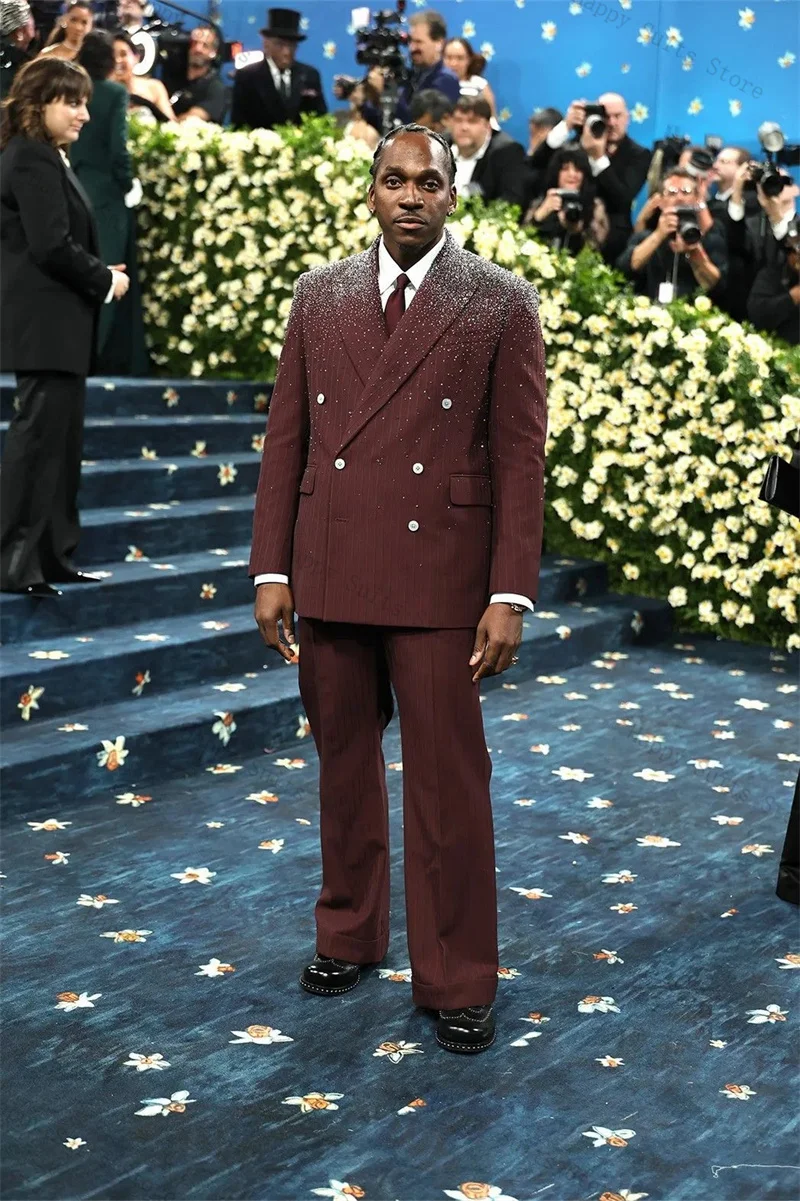 Burgundy Beads Men Suit Set 2 Pieces Blazer+Pants Trousers Formal Office Coat Autumn Fall Groom Wedding Tuxedo Customized Jacket
Burgundy Beads Men Suit Set 2 Pieces Blazer+Pants Trousers Formal Office Coat Autumn Fall Groom Wedding Tuxedo Customized Jacket