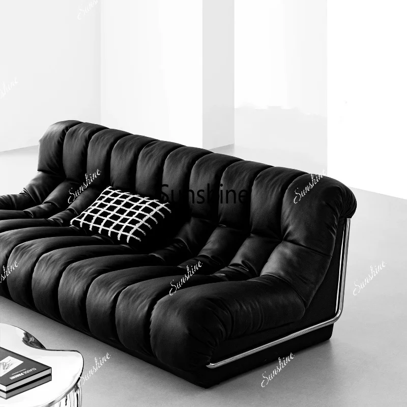 Black medieval piano key sofa, stainless steel, lazy floor three living room
Black medieval piano key sofa, stainless steel, lazy floor three living room