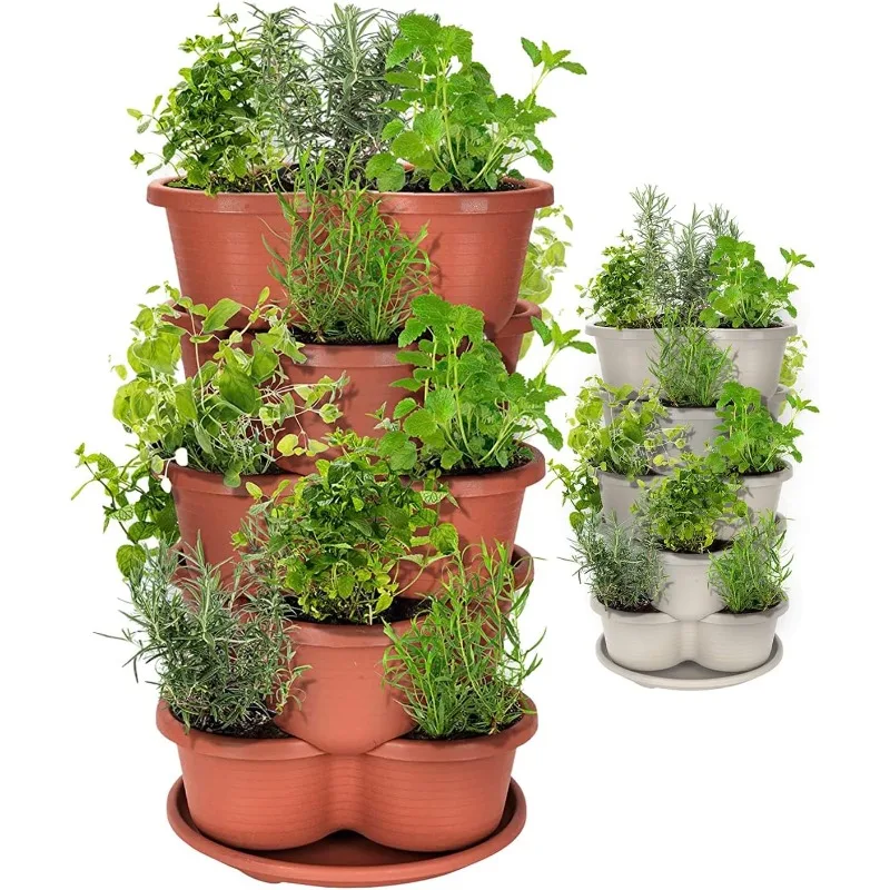 Stackable Planter, Terracotta 5-Tier Vertical Garden Planter, Grow Your Own Vertical Oasis of Vegetables and Succulents
Stackable Planter, Terracotta 5-Tier Vertical Garden Planter, Grow Your Own Vertical Oasis of Vegetables and Succulents