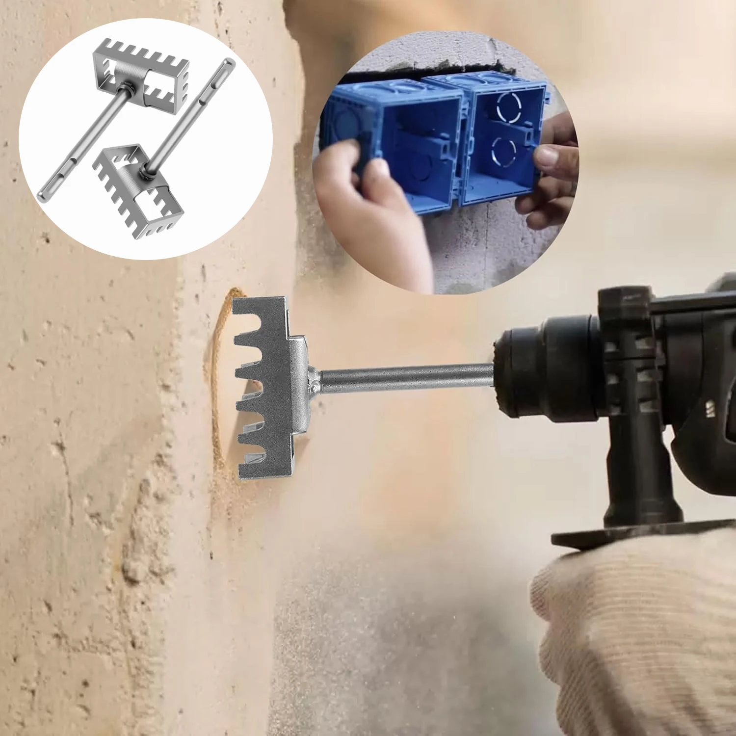 2 шт., креативный резак для квадратных отверстий, марганцевая сталь, прямоугольный резак для прорезей, электрическая коробка, вырезная пила, дырокол для кирпича 
2 шт., креативный резак для квадратных отверстий, марганцевая сталь, прямоугольный резак для прорезей, электрическая коробка, вырезная пила, дырокол для кирпича